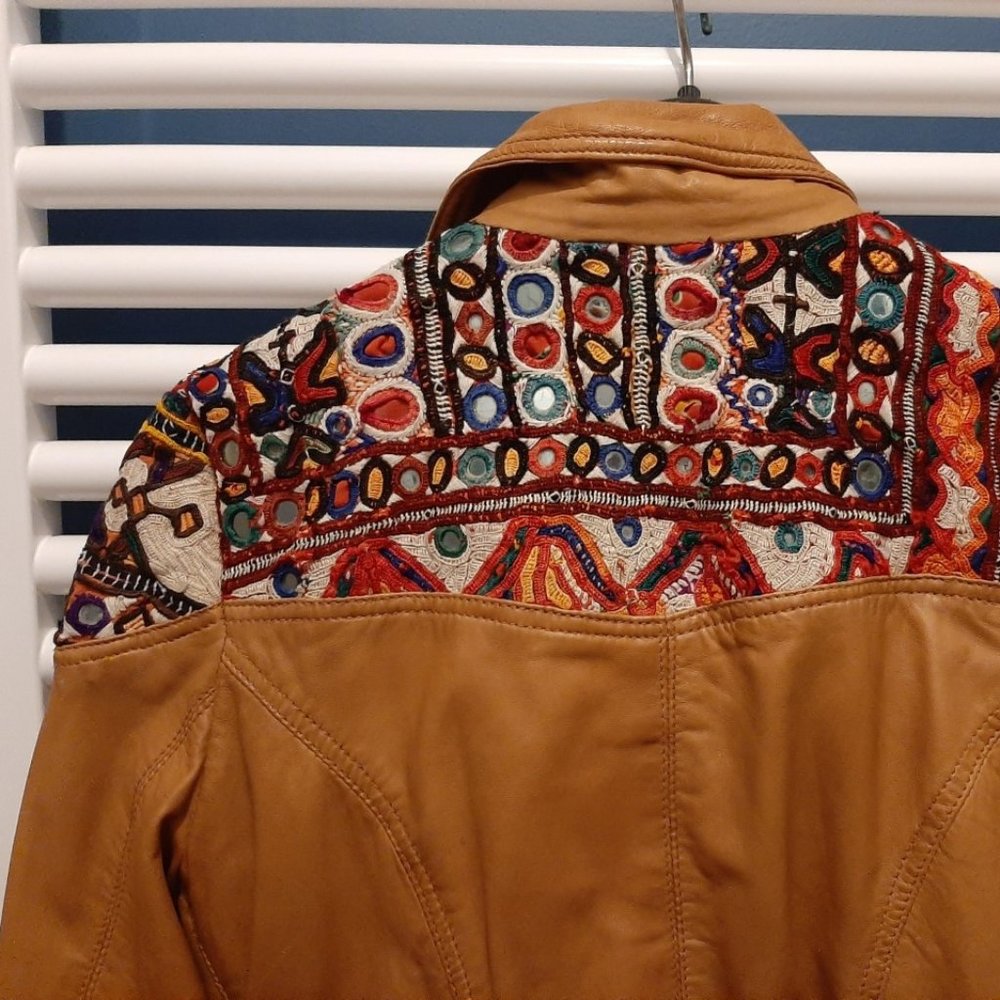 NOT 4 SALE Free People Embellished Leather Jacket